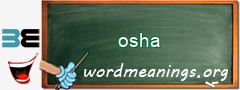 WordMeaning blackboard for osha